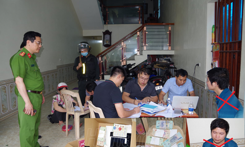Bắt nhóm đối tượng đánh bạc qua mạng internet