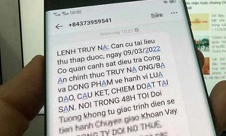 Bộ Công an cảnh báo giả mạo "lệnh truy nã" qua tin nhắn