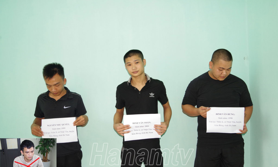Công an huyện Kim Bảng: Khởi tố, bắt tạm giam 04 đối tượng gây rối trật tự công cộng