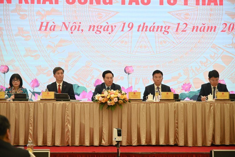 Các đại biểu chủ trì hội nghị tại điểm cầu Bộ Tư pháp