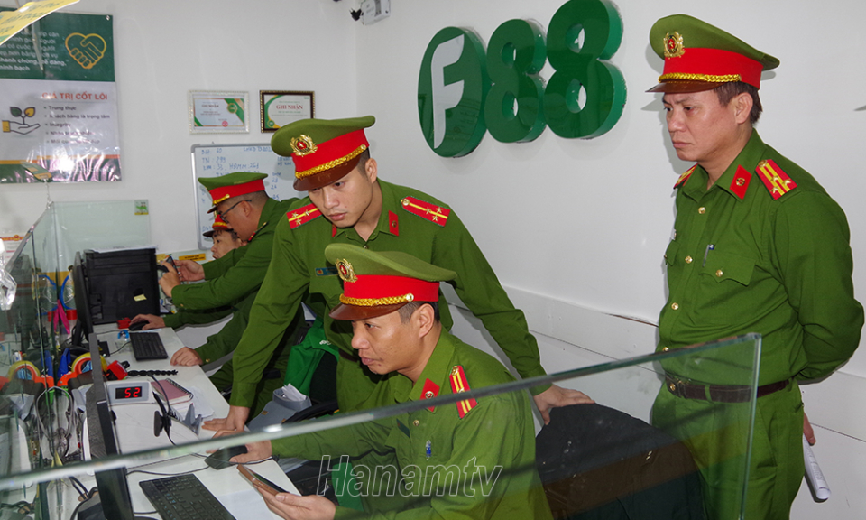Hà Nam: Đồng loạt kiểm tra 6 chi nhánh kinh doanh của Công ty F88
