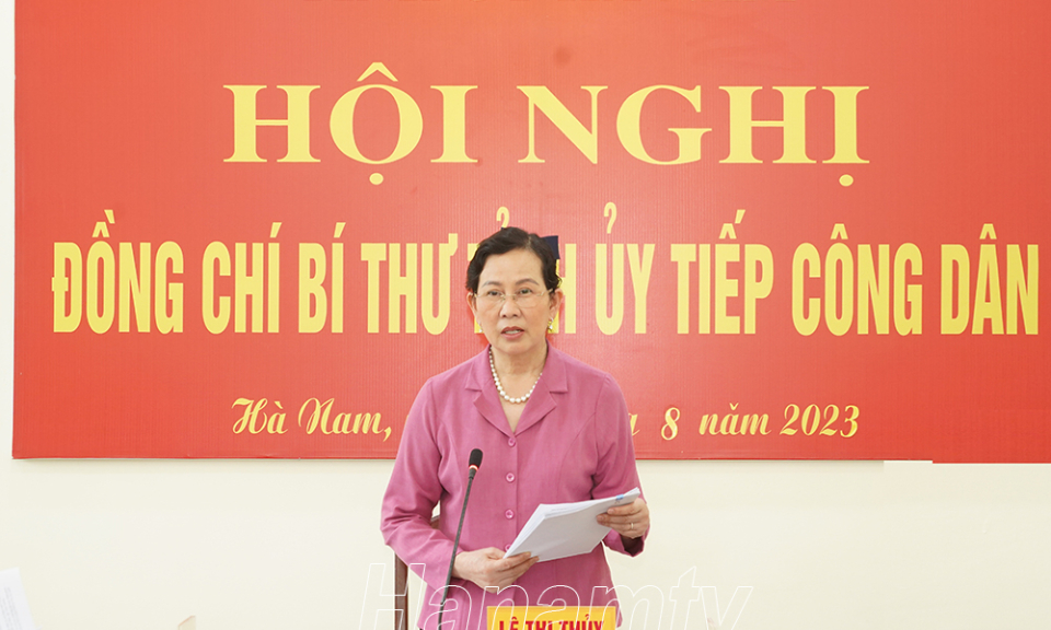 Đồng chí Bí thư Tỉnh ủy tiếp công dân định kỳ tháng 8/2023