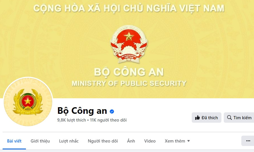 Bộ Công an ra mắt trang thông tin chính thức trên nền tảng mạng xã hội Facebook