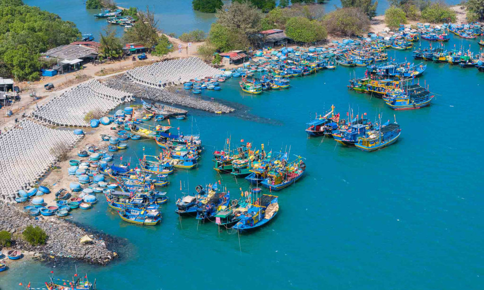 Việt Nam từ trên cao: Sắc màu cảng cá Lộc An