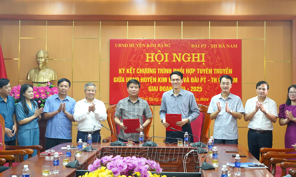 Đài PTTH Hà Nam – UBND huyện Kim Bảng: Ký kết Quy chế phối hợp tuyên truyền giai đoạn 2024 -2025