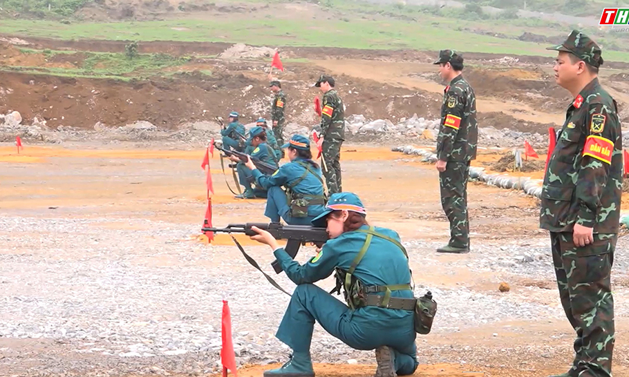 Khai mạc hội thi bắn súng Quân dụng Quân đội và Dân quân tự vệ năm 2024