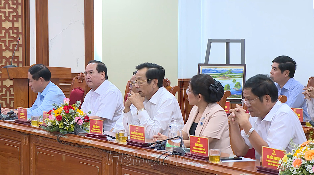 Các đại biểu tỉnh Bình Định dự buổi làm việc.