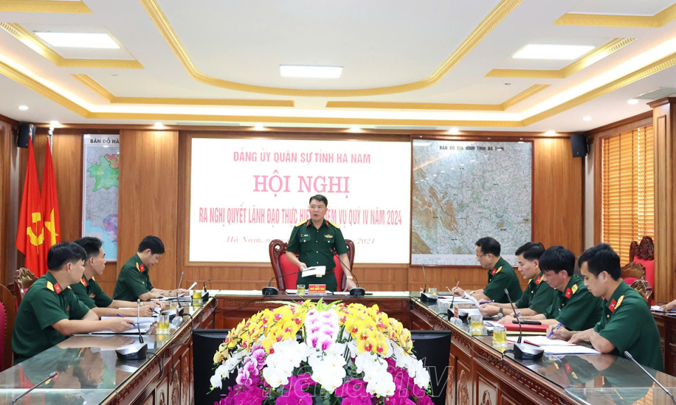 Đảng ủy Quân sự tỉnh ra Nghị quyết lãnh đạo thực hiện nhiệm vụ quý IV/2024
