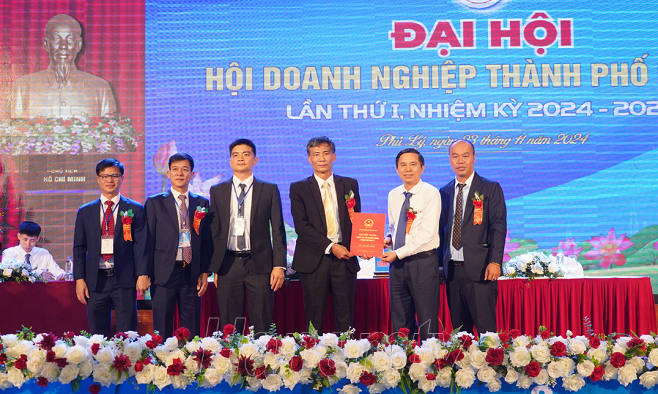 Đại hội Hội Doanh nghiệp thành phố Phủ Lý lần thứ I, nhiệm kỳ 2024 - 2029