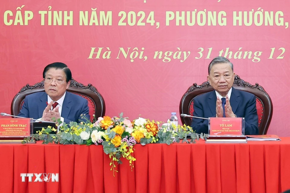 Tổng Bí thư Tô Lâm dự, chủ trì Hội nghị triển khai công tác Nội chính Đảng năm 2025.