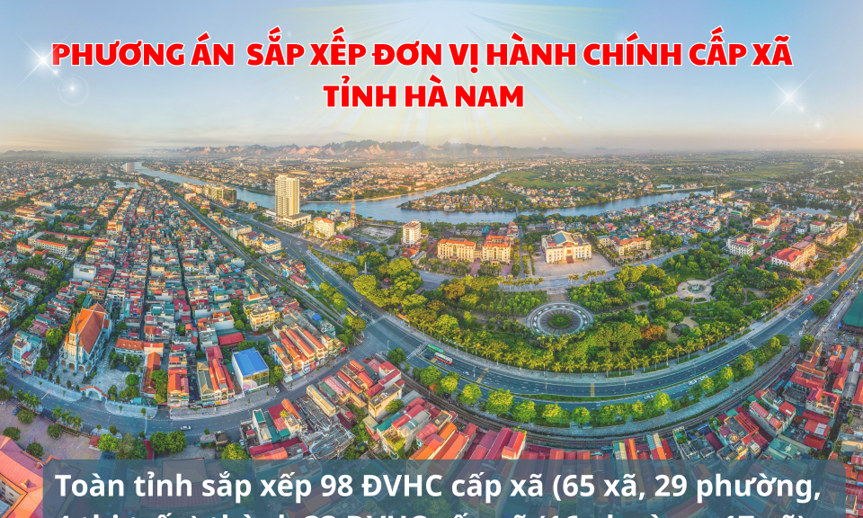 Hà Nam dự kiến còn 33 đơn vị hành chính cấp xã