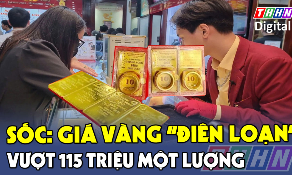 TTXH: Sốc: Giá vàng “điên loạn”, vượt 115 triệu một lượng