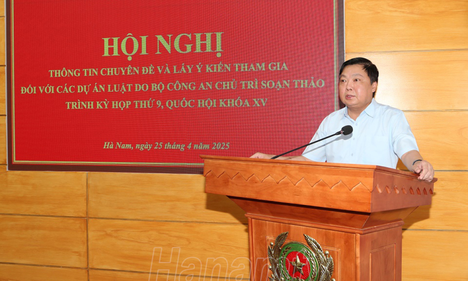 Công an tỉnh lấy ý kiến tham gia đối với các dự án Luật