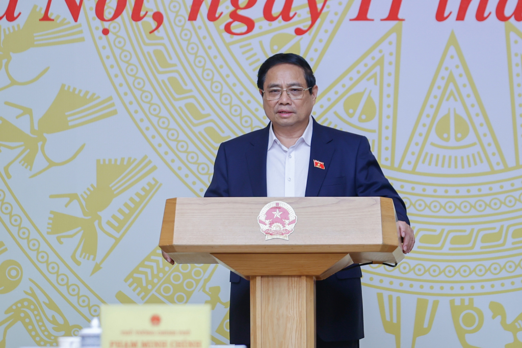 Thủ tướng Phạm Minh Chính phát biểu chỉ đạo tại hội nghị.