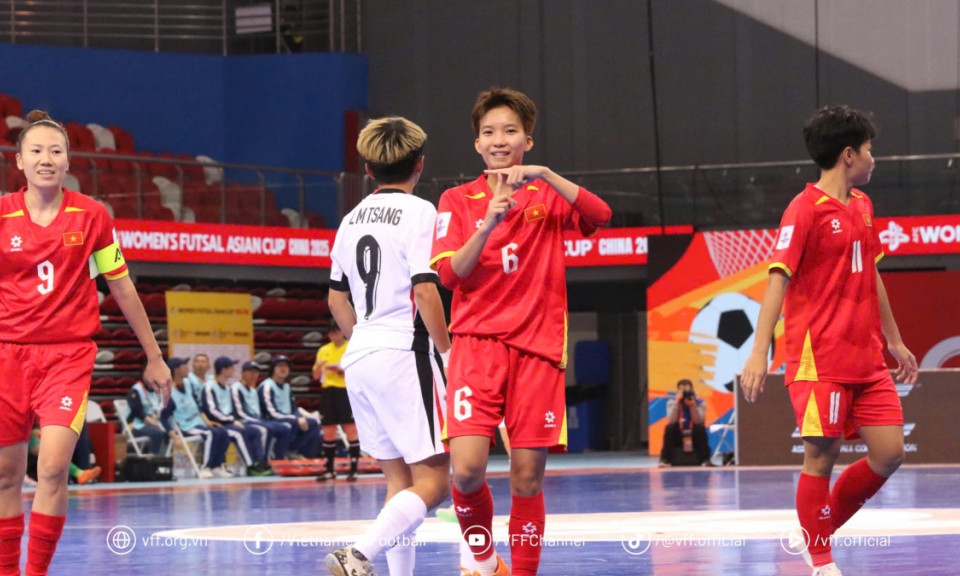 ĐT futsal nữ Việt Nam thắng đậm trong ngày ra quân giải châu Á