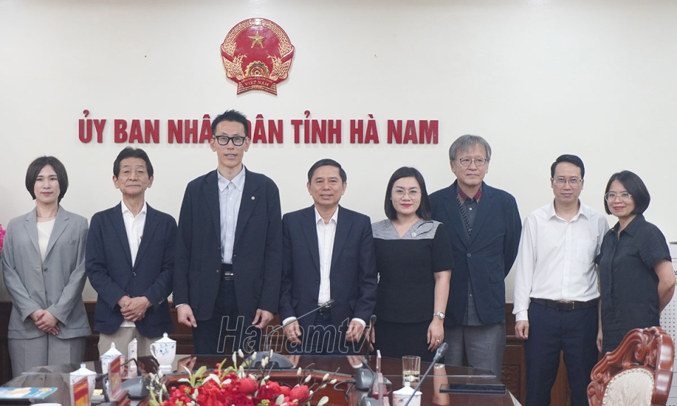 UBND tỉnh làm việc với Đoàn công tác của Sở Công nghiệp và Du lịch thành phố Nagahama
