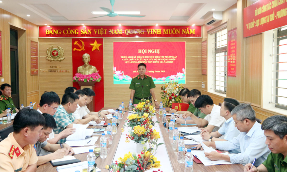 Triển khai Kế hoạch tổ chức diễn tập phương án chữa cháy và CNCH qui mô cấp tỉnh năm 2025