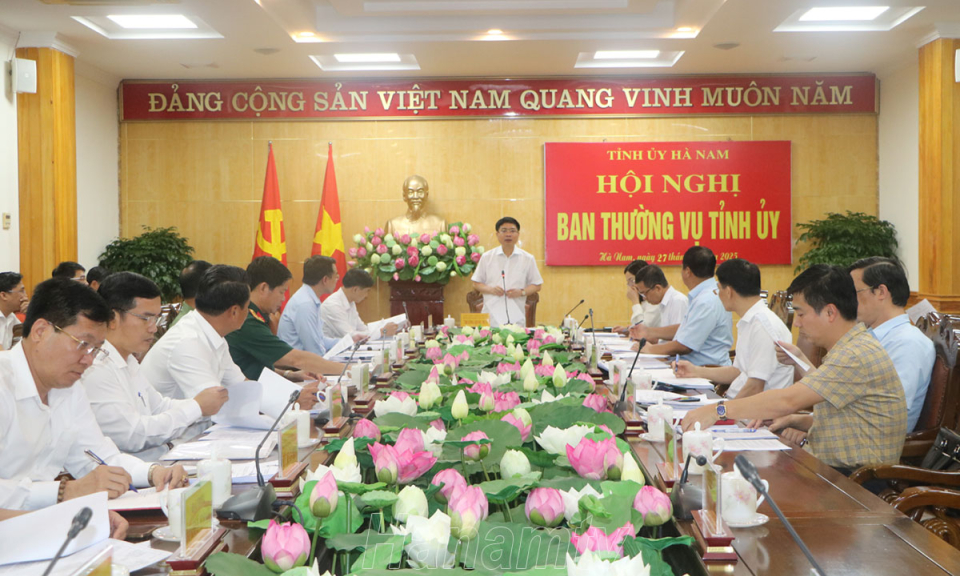 Ban Thường vụ Tỉnh ủy cho ý kiến, chủ trương các nội dung theo thẩm quyền