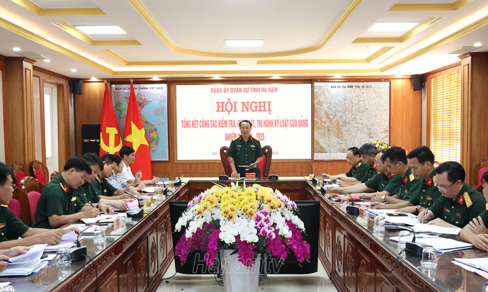 Đảng ủy Quân sự tỉnh tổng kết công tác kiểm tra, giám sát, thi hành kỷ luật của Đảng