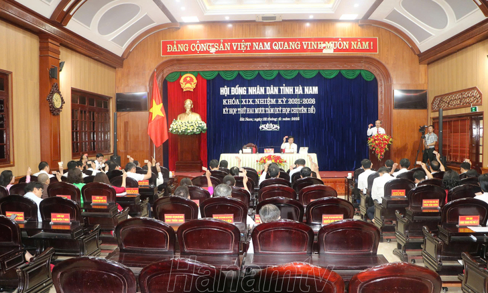 Kỳ họp thứ 28 (Kỳ họp chuyên đề) HĐND tỉnh khóa XIX xem xét, thông qua 14 nghị quyết về kinh tế - xã hội theo thẩm quyền