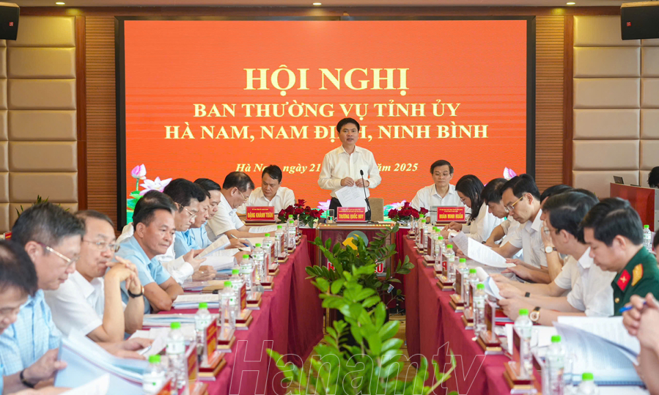 Hội nghị Ban Thường vụ Tỉnh ủy Hà Nam, Nam Định, Ninh Bình